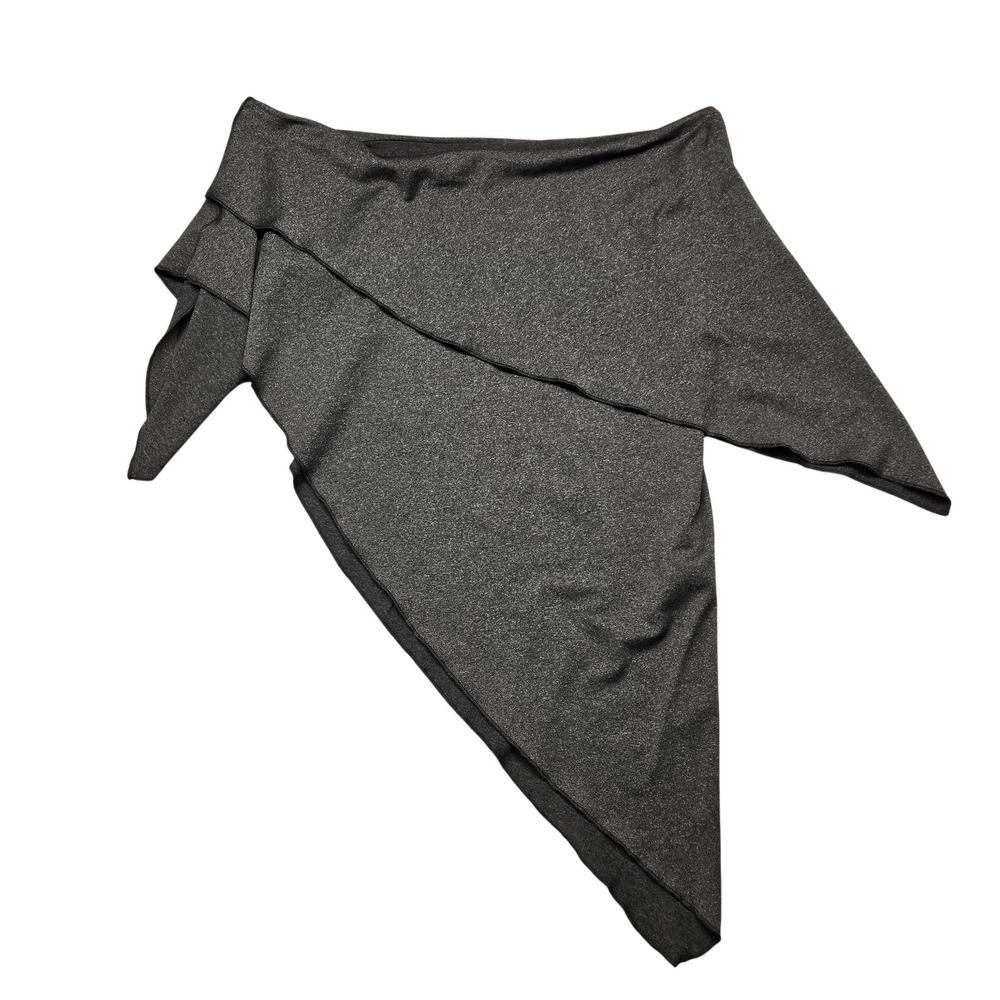 UOOZEE Shawl Womens One Size Gray Jersey‎ Knit Asymmetrical Pashmina Wrap Scarf